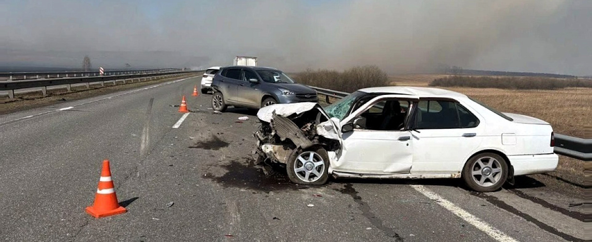 ДТП из семи автомобилей парализовало трассу Кемерово - Новокузнецк из-за дымовой завесы (ФОТО)